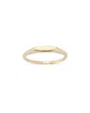 Italian Gold Flat Dome Signet Ring