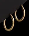 Italian Gold Flat Hoops In Gold