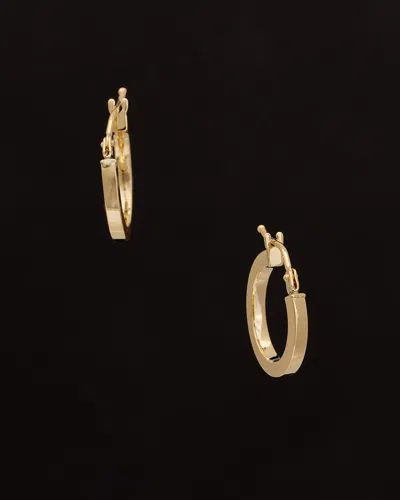 Italian Gold 14k  Flat Hoops