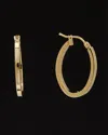 Italian Gold 14k  Flat Oval Hoops