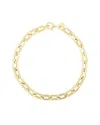 Italian Gold 14k  Flat Paperclip Link Bracelet