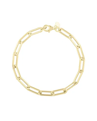 Italian Gold 14k  Flat Paperclip Link Bracelet