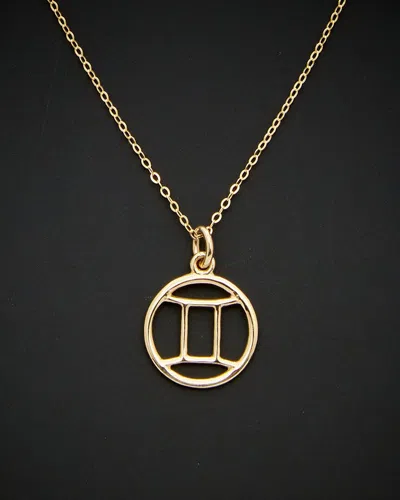 Italian Gold Gemini Zodiac Necklace