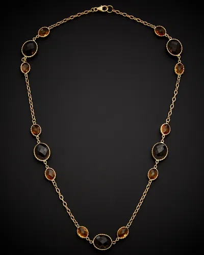 Italian Gold Gemstone Necklace