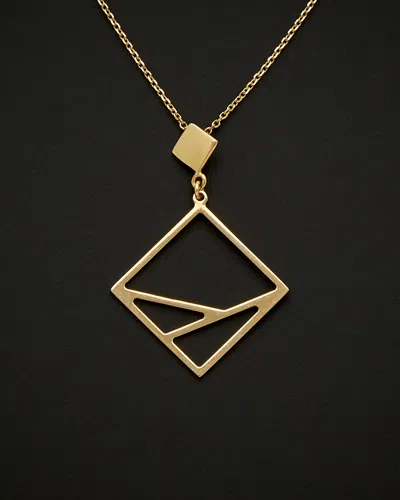 Italian Gold Geometric Adjustable Necklace