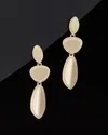 Italian Gold Geometric Disc Drop Earrings