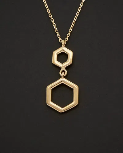 Italian Gold Geometric Pendant Necklace