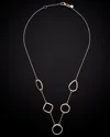 Italian Gold Geometric Station Adjustable Necklace