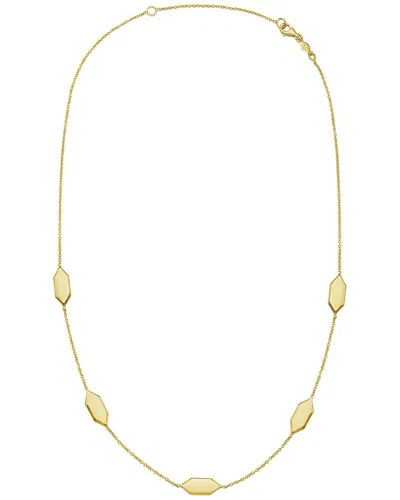 Italian Gold 14k  Geometric Station Necklace