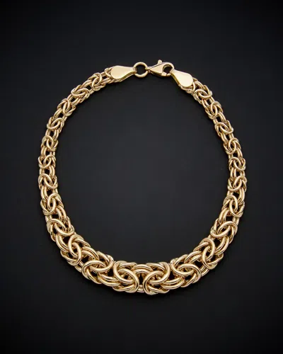 Italian Gold Graduated Byzantine Bracelet