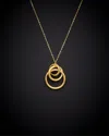 ITALIAN GOLD 14K ITALIAN GOLD GRADUATED CIRCLE NECKLACE