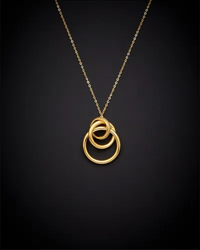 ITALIAN GOLD 14K ITALIAN GOLD GRADUATED CIRCLE NECKLACE