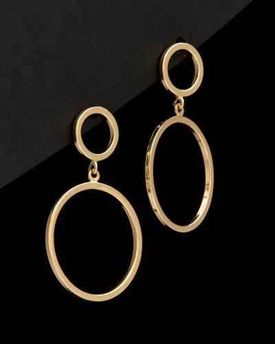 Italian Gold Graduated Circles Drop Earrings