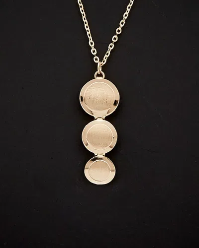 Italian Gold Graduated Disc Adjustable Necklace