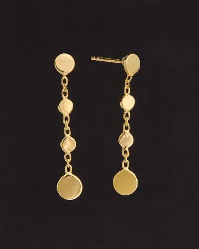 Italian Gold Graduated Disc Drop Earrings
