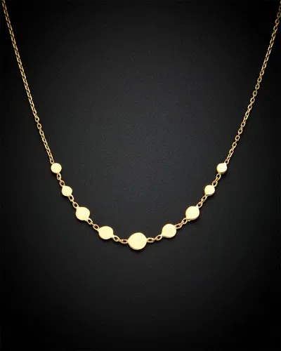 Italian Gold Graduated Disc Necklace