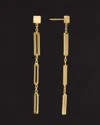 Italian Gold Graduated Paperclip Drop Earrings