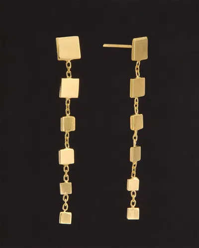 Italian Gold Graduated Square Drop Earrings