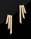 Italian Gold Graduated Triple Bar Earrings