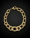 Italian Gold Graduated Twist Puffed Oval Link Bracelet