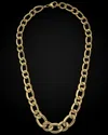 Italian Gold Graduated Twist Puffed Oval Link Necklace