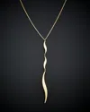 Italian Gold Graduated Wave Drop Necklace