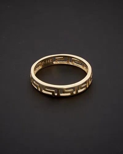 Italian Gold Greek Key Band Ring