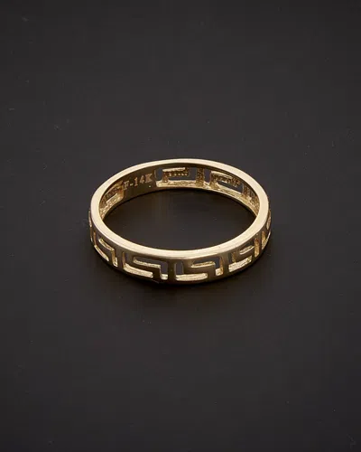 Italian Gold Greek Key Band Ring