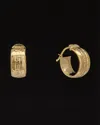 ITALIAN GOLD 14K ITALIAN GOLD GREEK KEY HOOPS