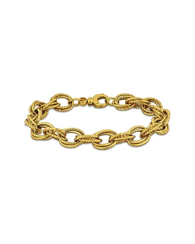 Italian Gold 14k  Hammered Bracelet