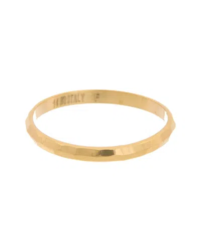 Italian Gold Hammered Ring In Gold