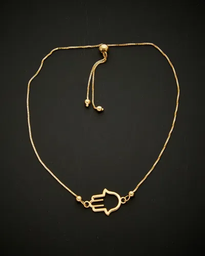 Italian Gold Hamsa Bolo Adjustable Bracelet