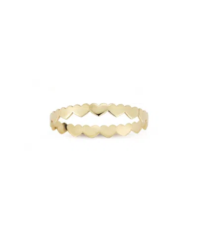 Italian Gold Heart Band Ring