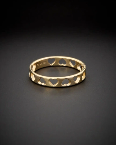 Italian Gold 14k  Heart Band Ring