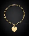 Italian Gold Heart Charm Bracelet