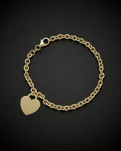 Italian Gold Heart Charm Bracelet