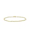 Italian Gold 14k  Heart Link Chain Ankle Bracelet