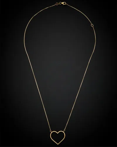 Italian Gold 14k  Heart Pendant Necklace
