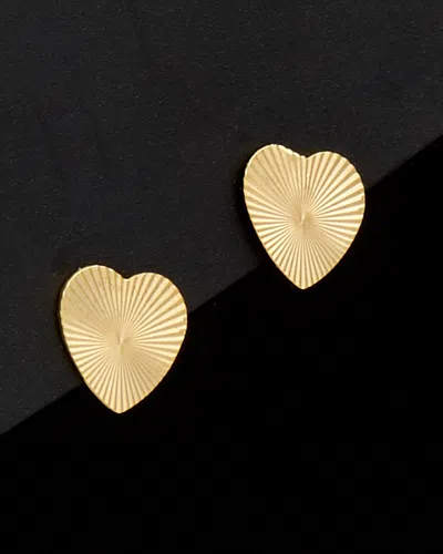 Italian Gold Heart Studs