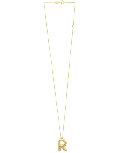 Italian Gold 14k  Helium Initial Necklace