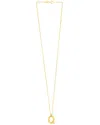 Italian Gold 14k  Helium Initial Necklace