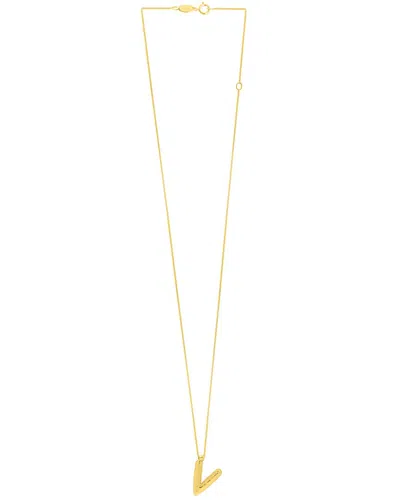 Italian Gold 14k  Helium Initial Necklace
