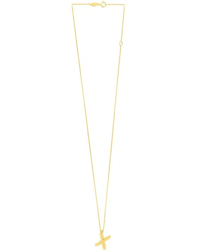 Italian Gold 14k  Helium Initial Necklace