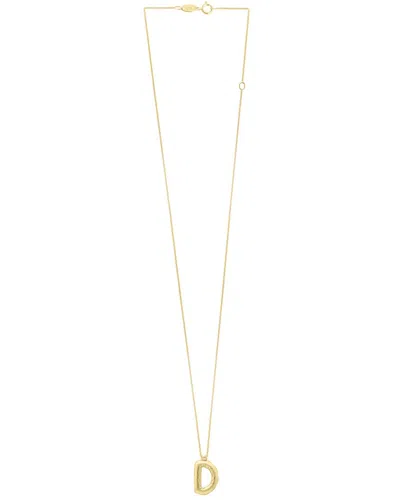 Italian Gold 14k  Helium Initial Necklace