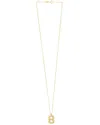 Italian Gold 14k  Helium Initial Necklace