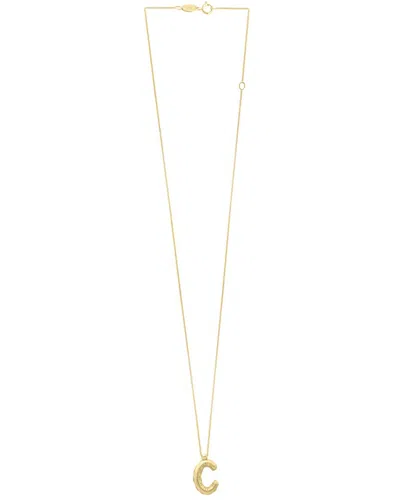 Italian Gold 14k  Helium Initial Necklace