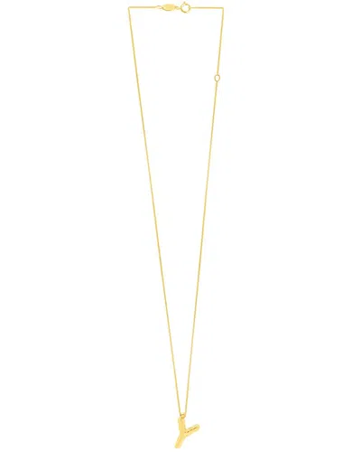 Italian Gold 14k  Helium Initial Necklace
