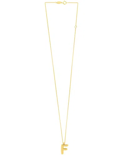 Italian Gold 14k  Helium Initial Necklace