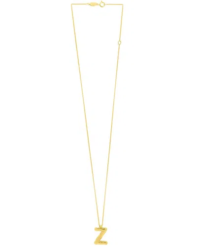 Italian Gold 14k  Helium Initial Necklace
