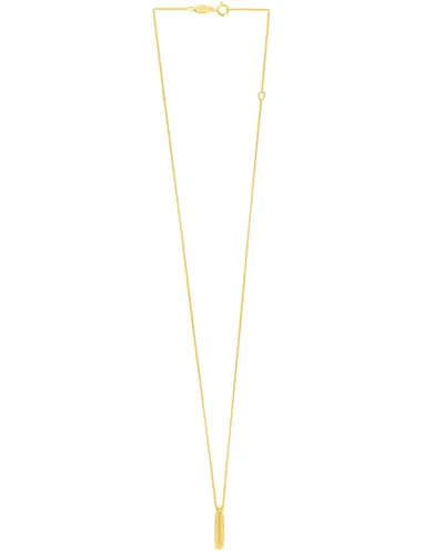 Italian Gold 14k  Helium Initial Necklace